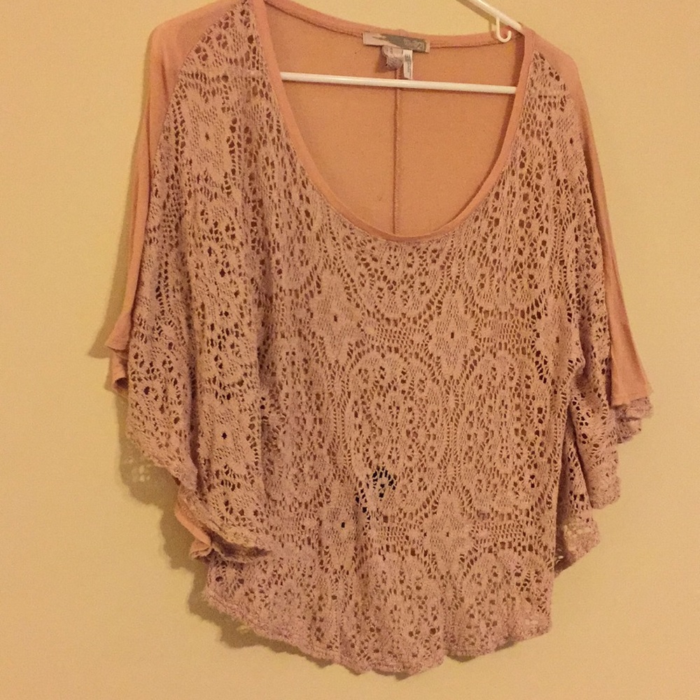 Pink Lace crop top